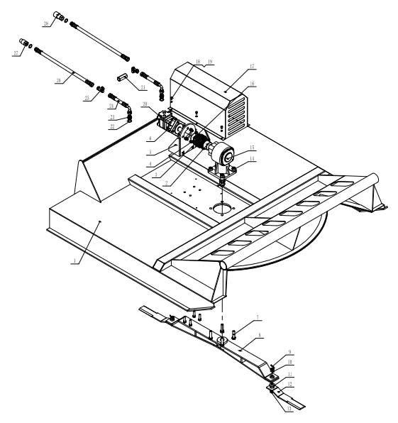 Blade Holder for RC72 Brush Cutter.