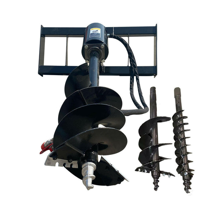 AGT-SSECAG-Y Heavy Duty Skid Steer Auger Attachment, Drilling Depth, 3 Auger Bits-agrotkindustrial