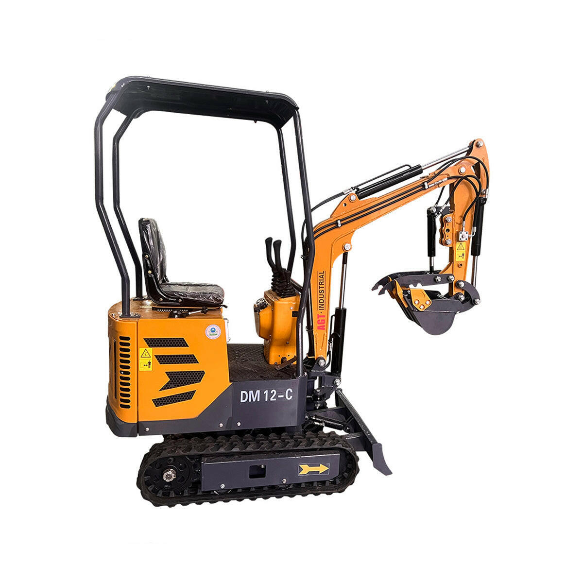 1 Ton 2024 AGT Mini Excavator W/ SIDE SWING BOOM & HYDRAULIC THUMB | AGT DM12-C.