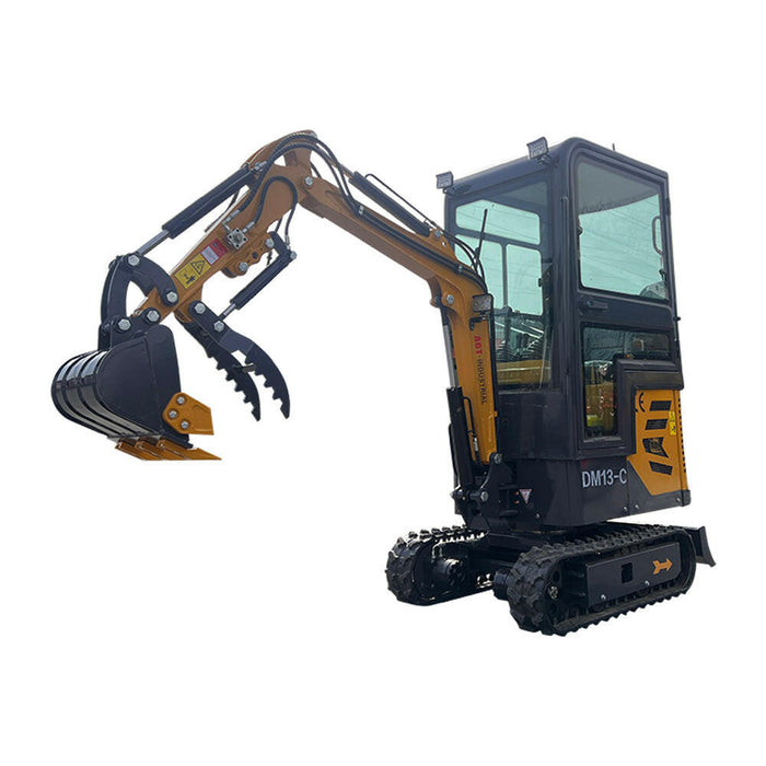 2024 Latest Product 13.5 HP B&S 1 Ton Mini Small Cab Excavator, With Hydraulic Thumb and Swing Boom ,Gasoline For Sale | AGT-DM13-C.