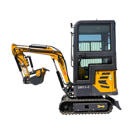 2024 Latest Product 13.5 HP B&S 1 Ton Mini Small Cab Excavator, With Hydraulic Thumb and Swing Boom ,Gasoline For Sale | AGT-DM13-C.