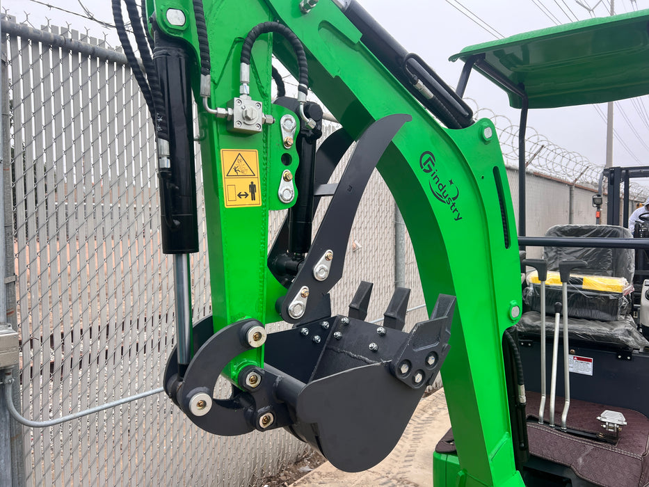 1 Ton, B&S Engine Mini Excavator w/ Hydraulic Thumb & Swing Boom | KX12-CB