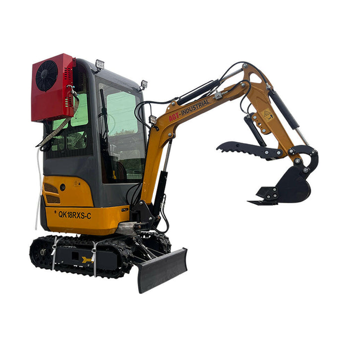 2024 Latest AGT RATO 1-ton Mini & Small Excavator, With Air Conditioning, Side Swing and Enclosed Cab For Sale |AGT-QK18RXS-C.