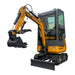 2024 Latest AGT RATO 1-ton Mini & Small Excavator, With Air Conditioning, Side Swing and Enclosed Cab For Sale |AGT-QK18RXS-C.