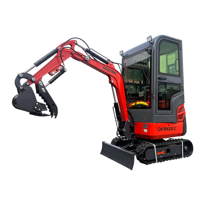 2024 Latest AGT Kubota Engine 1-ton Mini & Small Excavator, With Air Conditioning, Side Swing and Enclosed Cab For Sale | AGT-KH18-CC.